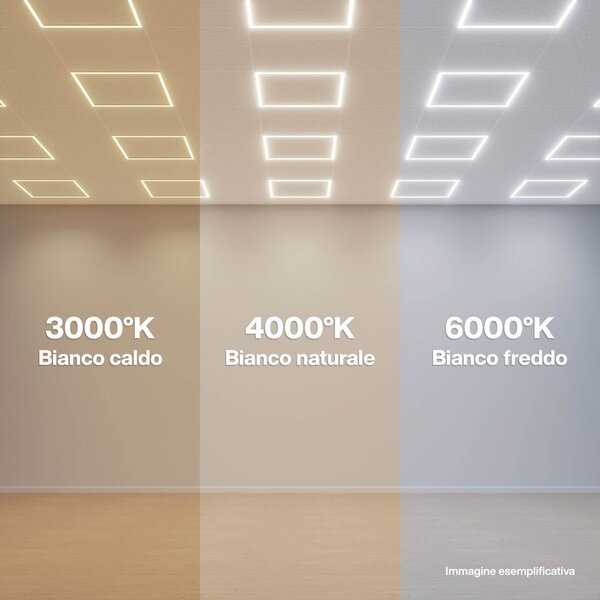 Pannello LED a Cornice 60x60 42W CCT No Flickering con driver Philips Colore Bianco Variabile CCT