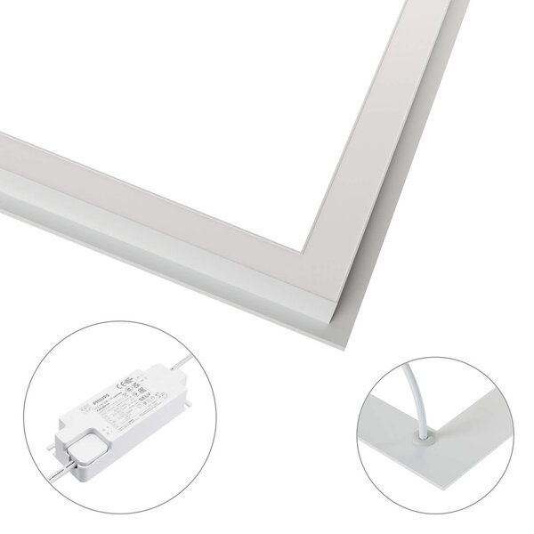 Pannello LED a Cornice 60x60 42W CCT No Flickering con driver Philips Colore Bianco Variabile CCT