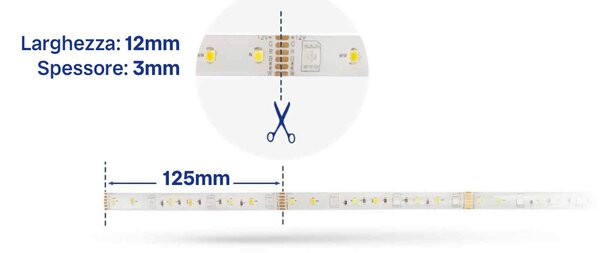Kit Striscia LED 17W smart RGB+CCT Bianco Variabile e Dimmerabile WiFi - Amazon Alexa e Google Home Colore RGB+CCT