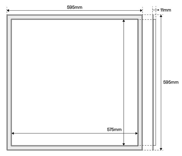 Pannello LED a Cornice 60x60 42W CCT No Flickering con driver Philips Colore Bianco Variabile CCT