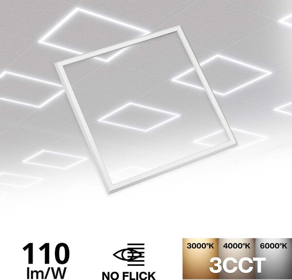 Pannello LED a Cornice 60x60 42W CCT No Flickering con driver Philips Colore Bianco Variabile CCT