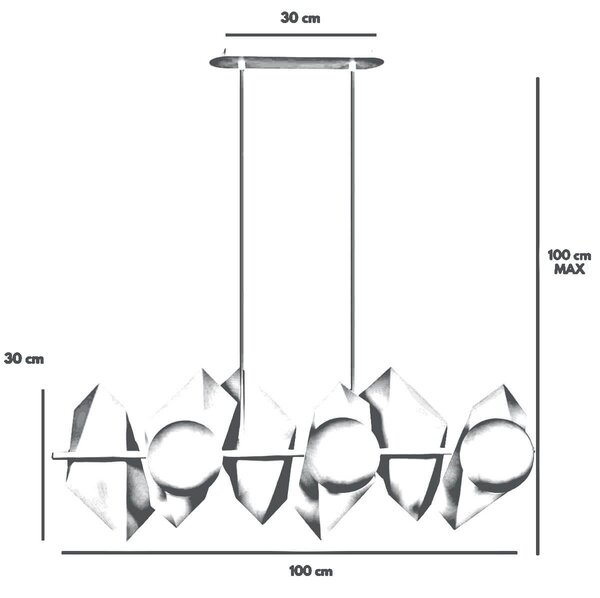 Lampadario a Sospensione DRIFTON 6 BLACK e WHITE Colore Bianco