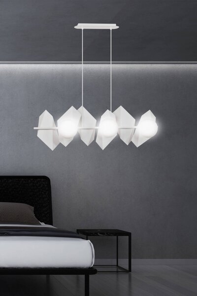 Lampadario a Sospensione DRIFTON 6 BLACK e WHITE Colore Bianco