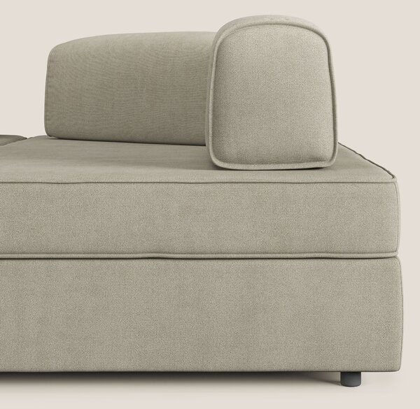 Liberty divano angolare con pouf estraibile e schienali movibili in te