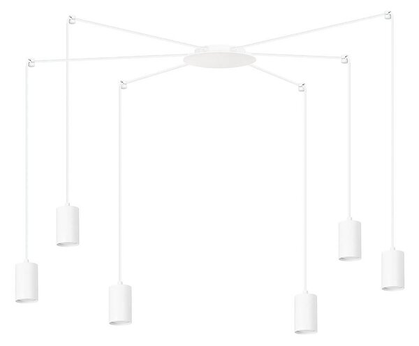 Lampadario a Sospensione in Acciaio TRAKER 6 BLACK e WHITE