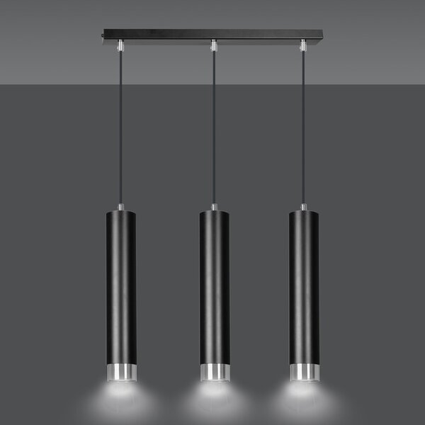 Lampadario a sospensione KIBO 3 BLACK e WHITE