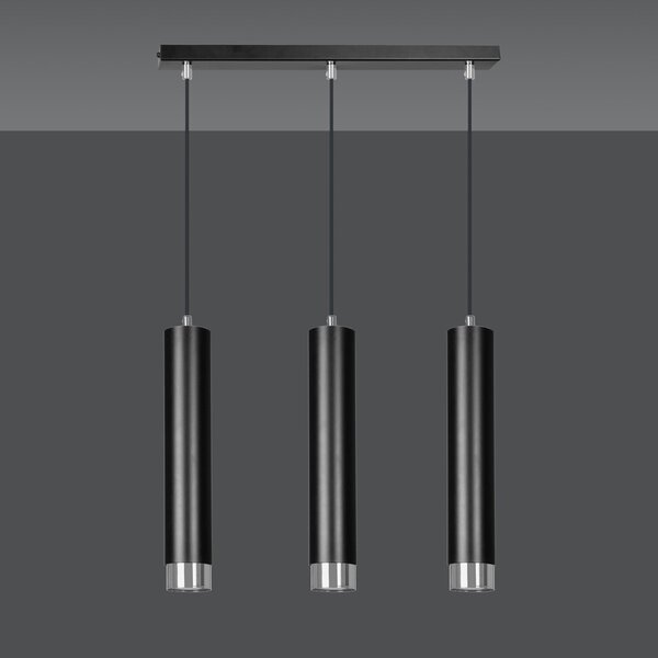 Lampadario a sospensione KIBO 3 BLACK e WHITE