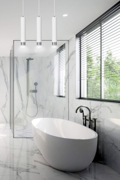 Lampadario a sospensione KIBO 3 BLACK e WHITE