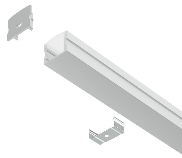 Profilo Alto 1m e 2m per striscia LED Alluminio Quadrato Variante Lunghezza Profilo 2 metro