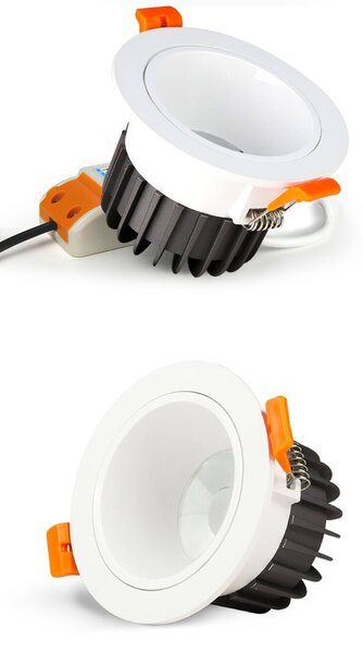Faro da Incasso 6W RGB+CCT Dimmerabile Antiabbagliamento Sinc. Aut. - Foro Ø80mm - 85mm Colore RGB+CCT