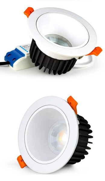 Faro da Incasso 12W RGB+CCT Dimmerabile Antiabbagliamento Sinc. Aut. - Foro Ø95mm -100mm Colore RGB+CCT