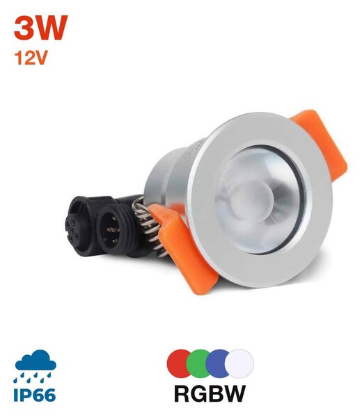Faretto LED 3W RGBW Multicolore IP66 - MiLight SL4-12 Colore RGBW