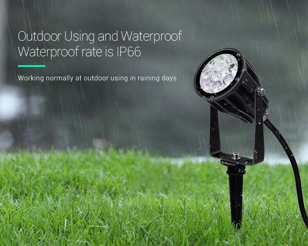Faretto LED a Picchetto 6W RGB+CCT IP66 Sinc. Aut. WiFi - Mi-Light Colore RGB+CCT