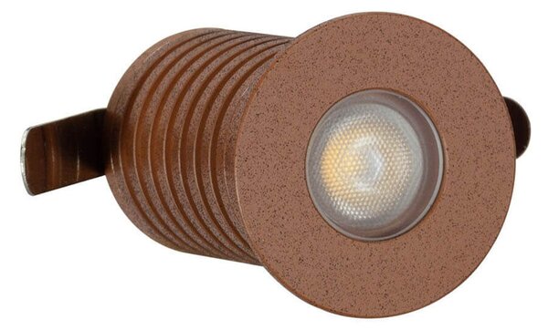 Faretto Segnapasso LED 3W IP67 Corten Professional Colore Bianco Caldo 2.700K