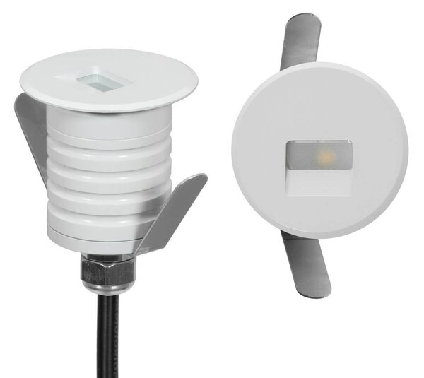 Faretto LED Bianco 1W IP67 Professional - per Gradini Colore Bianco Caldo 2.700K