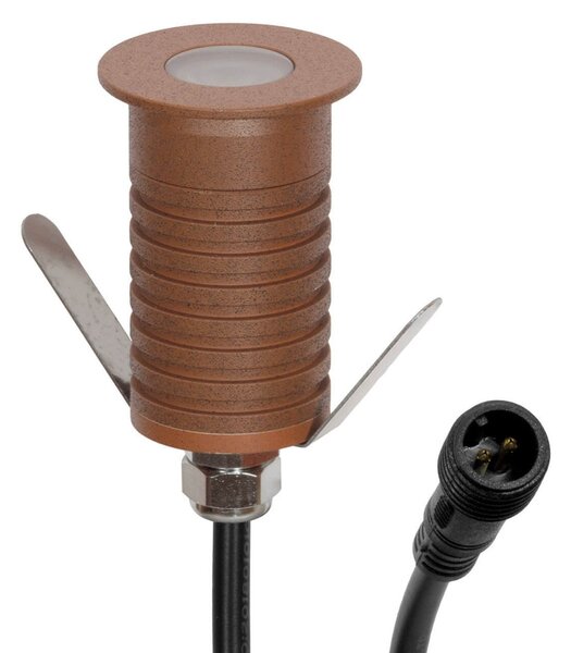 Faretto Segnapasso LED 3W IP67 Corten Professional Colore Bianco Caldo 2.700K