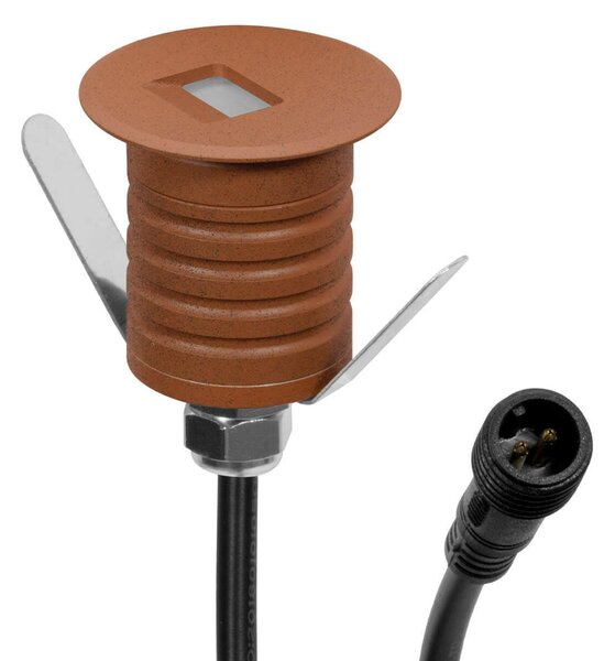 Faretto LED Corten 1W IP67 Professional - per Gradini Colore Bianco Caldo 2.700K