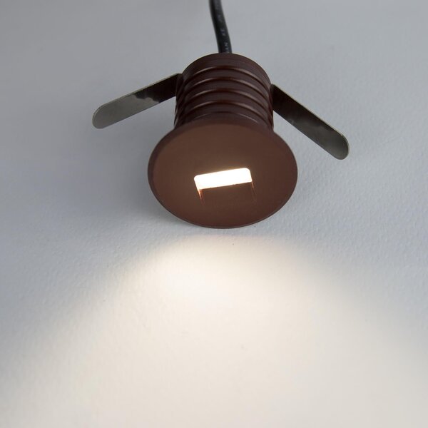 Faretto LED Corten 1W IP67 Professional - per Gradini Colore Bianco Caldo 2.700K