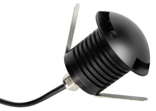 Faretto LED 3W Tridirezionale IP67 Nero - Professional Colore Bianco Caldo 2.700K