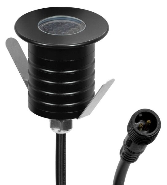 Segnapasso LED 3W IP67 Anti-Abbagliamento Nero Professional Colore Bianco Caldo 2.700K
