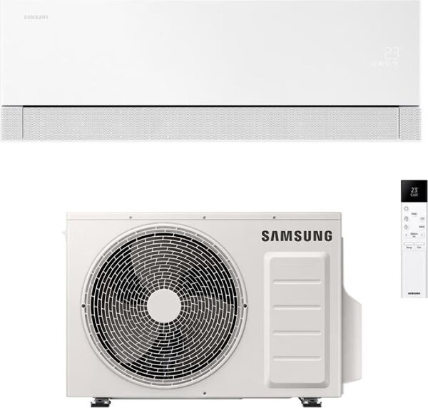 Samsung Climatizzatore 24000 btu Inverter Monosplit Condizionatore con Pompa di Calore Gas R32 Wi-Fi Classe A++/A+ (Unit Interna + Unit Esterna) 