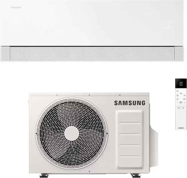 Samsung Climatizzatore 24000 btu Inverter Monosplit Condizionatore con Pompa di Calore Gas R32 Wi-Fi Classe A++/A+ (Unit Interna + Unit Esterna)