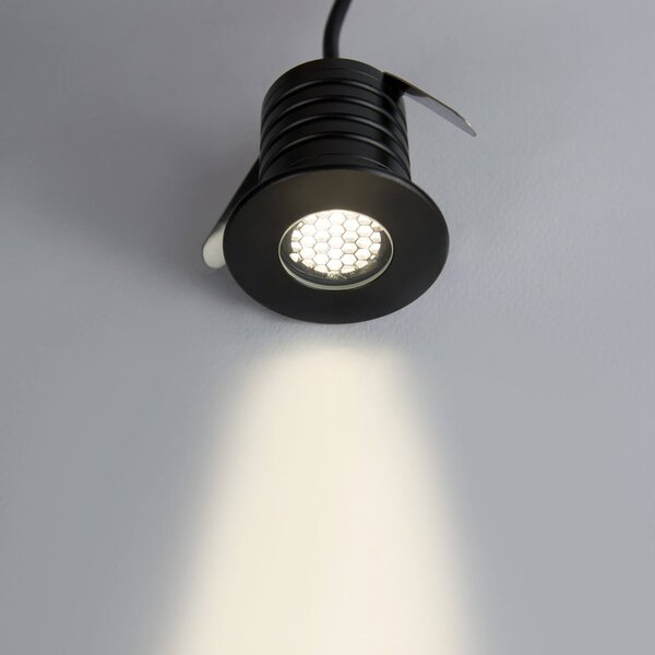 Segnapasso LED 3W IP67 Anti-Abbagliamento Nero Professional Colore Bianco Caldo 2.700K