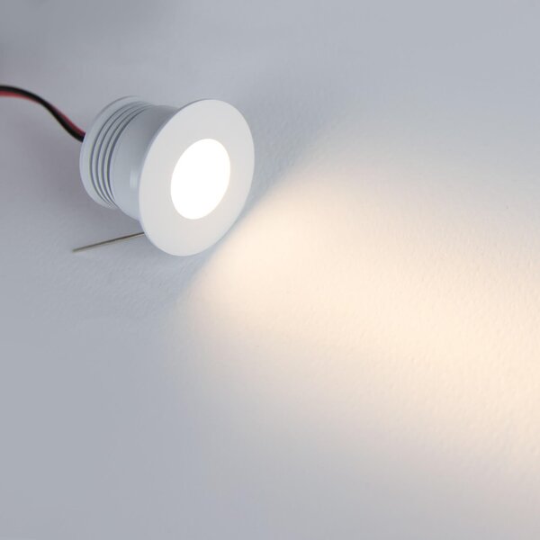 Faretto Segnapasso LED 3W IP44 Bianco 25° 220V Colore Bianco Caldo 3.000K