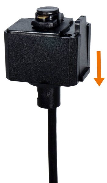 Lampada a Sospensione GU10 per Binario Monofase - Nera 15 metri