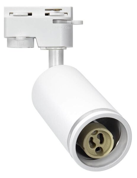 Faretto GU10 per Binario Monofase Bianco Orientabile