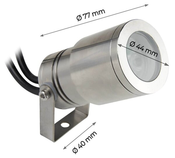 Faretto LED 5W RGB DMX512 per Piscine e Fontane IP68 CREE - Professional Colore RGB