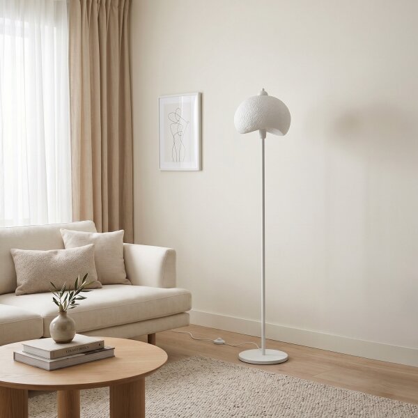 Brilagi - Lampada da terra WABI SABI 1xE27/40W/230V bianca