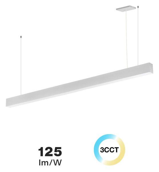 Lampada Lineare LED a Sospensione 55W 150cm bianca con driver Philips