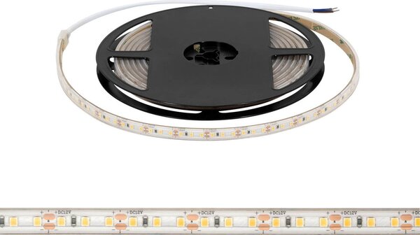 Striscia LED 2835/120 12V 12W/m IP67 5m Colore Bianco Caldo 3.000K