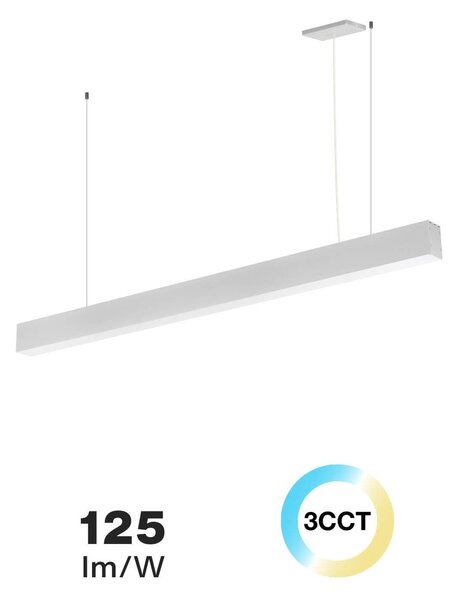 Lampada Lineare LED Sospesa 42W 120cm Bianco CCT con driver Philips