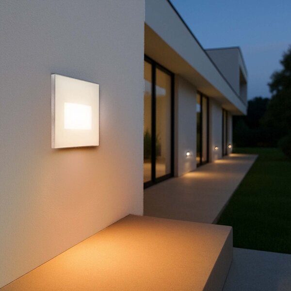 Segnapasso LED per Scatola 503 3.5W IP65 - Antiabbagliamento Colore Bianco Caldo 2.700K