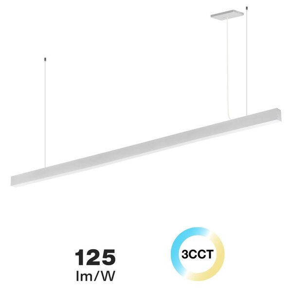 Lampada Lineare LED a Sospensione 65W 200cm bianca con driver Philips