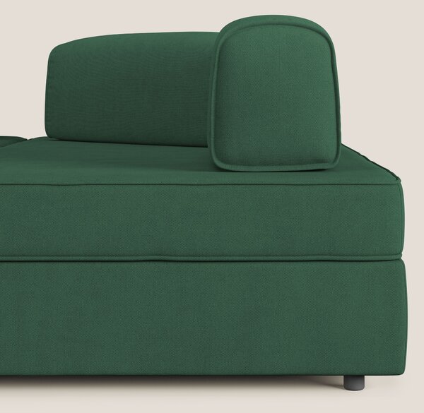 Liberty divano angolare con pouf estraibile e schienali movibili in te