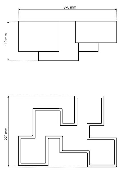 Applique da Soffitto in Gesso Pitturabile 5xGX53 - Serie ESSENZA