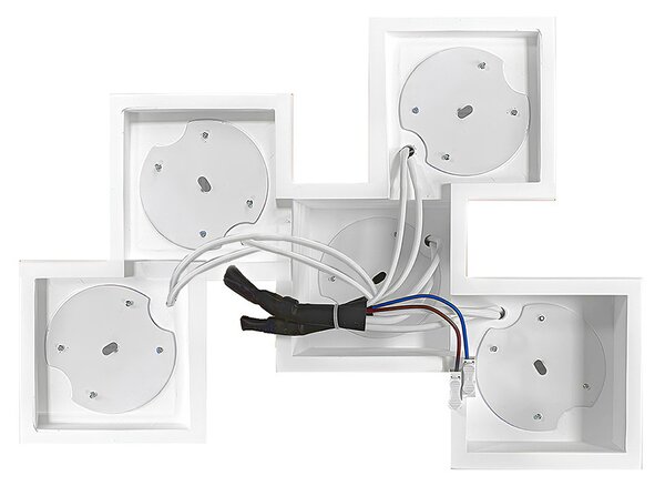 Applique da Soffitto in Gesso Pitturabile 5xGX53 - Serie ESSENZA