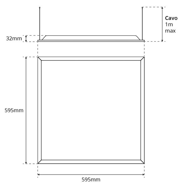 Pannello LED a Sospensione 60x60 42W CCT UGR19 con driver Philips Colore Bianco Variabile CCT