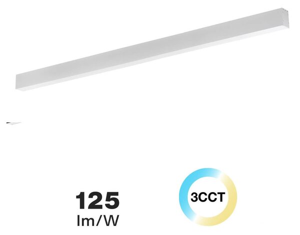 Lampada Lineare LED a Soffitto 55W 150cm Bianca con driver Philips CCT