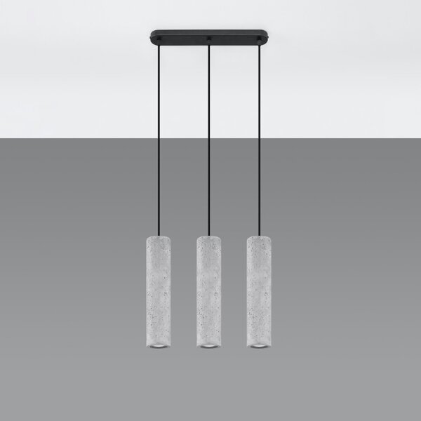 Lampadario a Sospensione in Cemento Leggero 3xGU10 LUVO 3 da interno