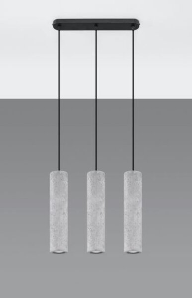Lampadario a Sospensione in Cemento Leggero 3xGU10 LUVO 3 da interno