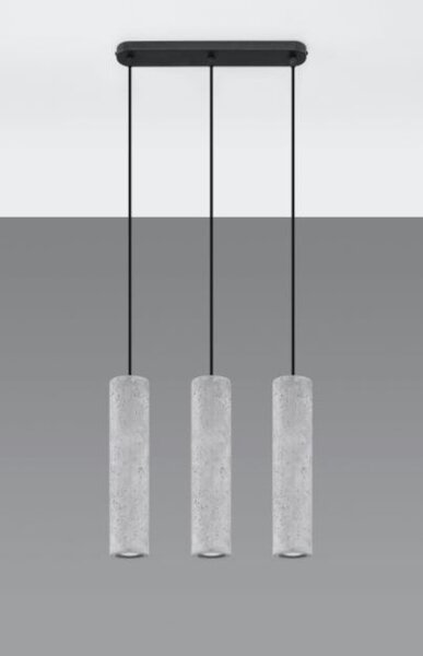 Lampadario a Sospensione in Cemento Leggero 3xGU10 LUVO 3 da interno
