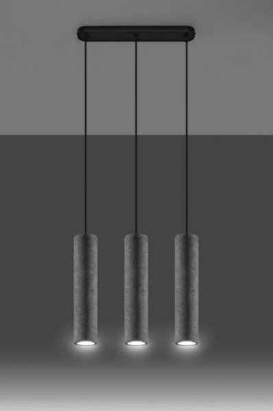 Lampadario a Sospensione in Cemento Leggero 3xGU10 LUVO 3 da interno