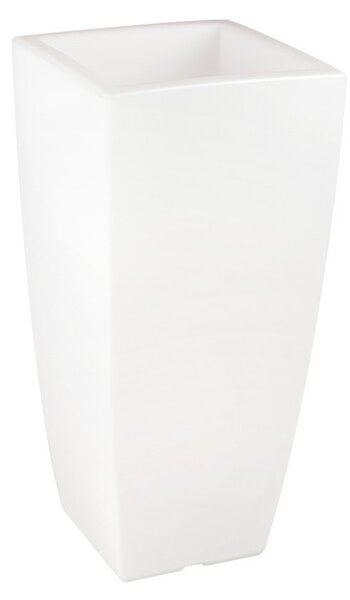 Vaso Illuminabile Quadrato 33x33xH70cm E27 Colore Bianco