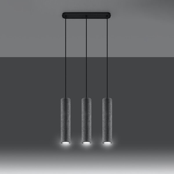 Lampadario a Sospensione in Cemento Leggero 3xGU10 LUVO 3 da interno