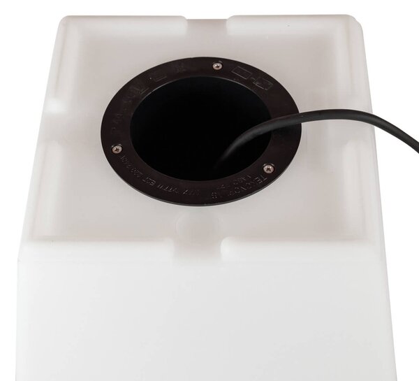 Vaso Illuminabile 40x40xH80cm E27 Colore Bianco