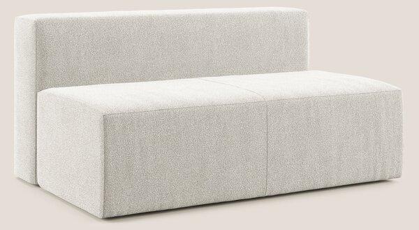 Nettuno modulo centrale maxi in morbido tessuto bouclè T07 bianco